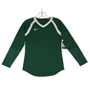 Nike volleyball girls green long-sleeved dri-fit shirt sz M NWT